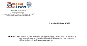 Bonus prima casa: bis dell'agevolazione in caso di inagibilità dell'immobile acquistato 