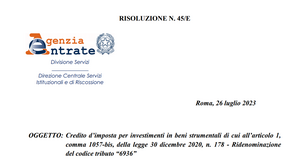 Bonus beni strumentali nuovi 2023, aggiornato il codice tributo da inserire nel modello F24