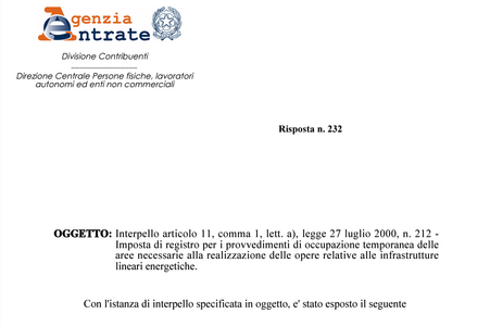 Imposta di registro, occupazione temporanea: aliquota residuale al 3 per cento