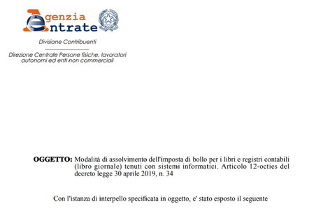 Imposta di bollo libri contabili in modalità telematica: calcolo e scadenza