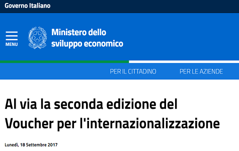 Voucher internazionalizzazione imprese 2017: domanda e requisiti