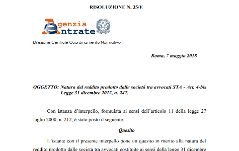 Società fra avvocati: reddito di impresa o di lavoro autonomo?