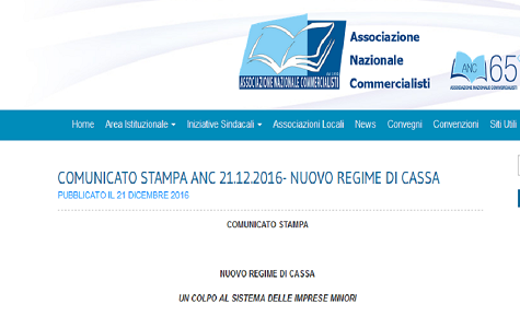 Regime contabile semplificato per cassa 2017: comunicato ufficiale commercialisti