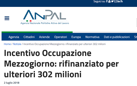 Bonus Sud 2018 rifinanziato, nuovo invio per le domande respinte