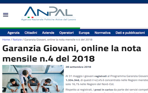 Programma Garanzia Giovani: al 31 maggio sono 1.334.346 i giovani che hanno aderito all'iniziativa