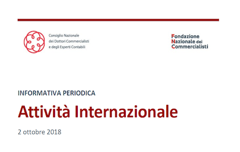 FNC e CNDCEC: pubblicata l'informativa periodica “Attività Internazionale”