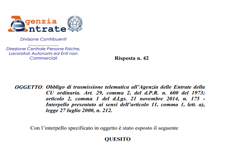 CU 2018, invio obbligatorio anche per il sostituto che eroga compensi accessori
