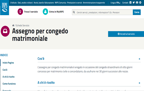 Congedo matrimoniale Inps: come fare domanda