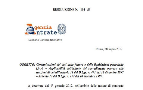 Spesometro 2017 e Lipe: sanzioni e ravvedimento (tabella)