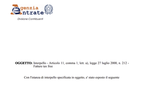 Fattura elettronica tax free e scontrino elettronico