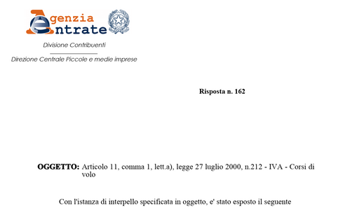 Esenzione IVA formazione solo se il corso ha scopi professionali