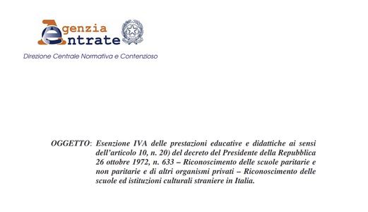 Esenzione IVA formazione e didattica: le operazioni esenti art. 10