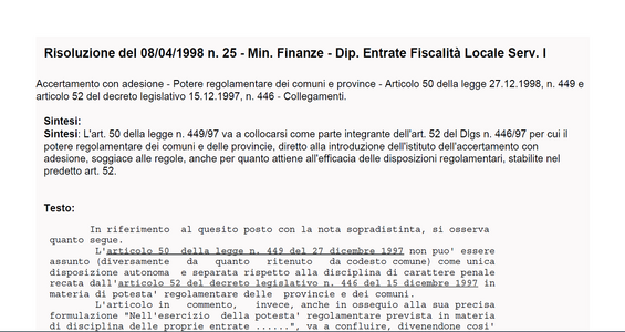 La definizione di un accertamento parziale automatizzato