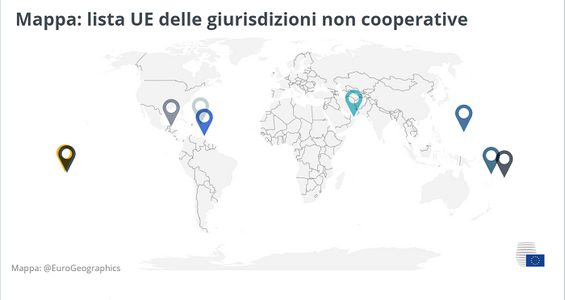 Paradisi fiscali, quattro nuovi Paesi nella black list dell'Unione Europea