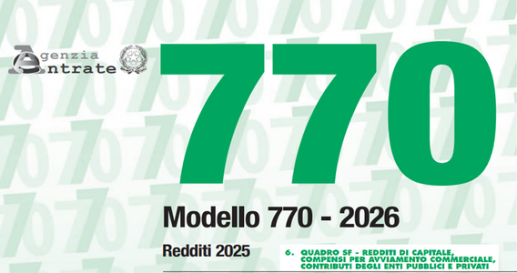 Modello 770/2026: istruzioni per la compilazione del Quadro SF