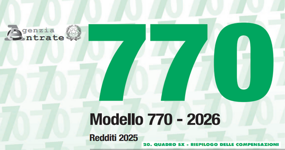Il Quadro SX del modello 770/2026
