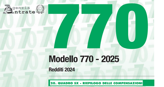 Il Quadro SX del modello 770/2025