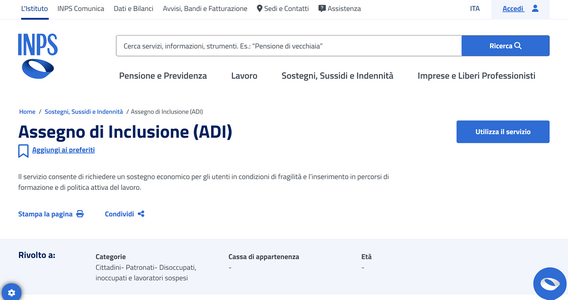 Assegno di inclusione INPS: requisiti, domanda e novità 2026