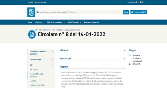 Indennità di disoccupazione ALAS per lavoratori autonomi dello spettacolo: istruzioni INPS sulla domanda