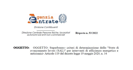 Superbonus e sismabonus 110, lo stato di avanzamento dei lavori va verificato separatamente