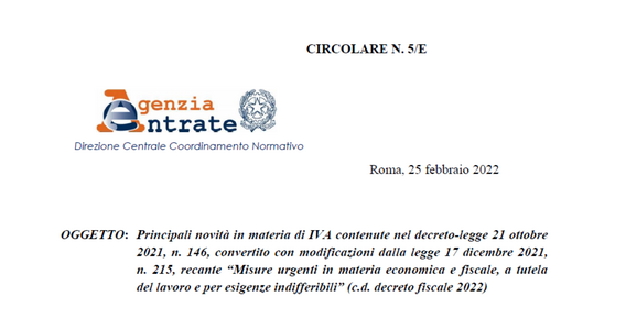 IVA beni anti Covid, i chiarimenti delle Entrate sulle novità del Decreto fiscale 2022