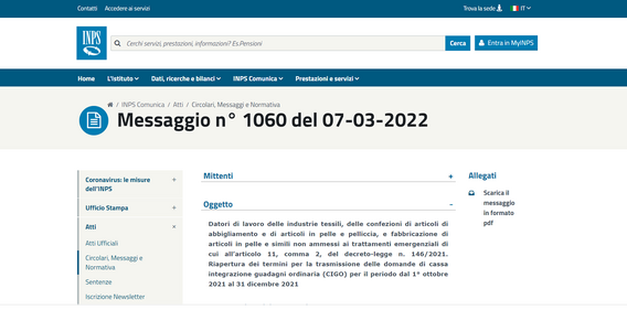 Cassa integrazione Covid respinta, per le aziende di tessile e moda nuova domanda CIGO entro il 31 marzo 2022