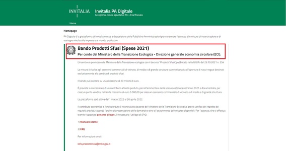 Contributi a fondo perduto 2022 per la vendita di prodotti sfusi o alla spina, domanda entro il 30 aprile