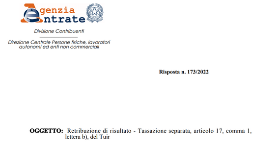 Premio di risultato, tassazione separata esclusa se non c'è ritardo nel pagamento
