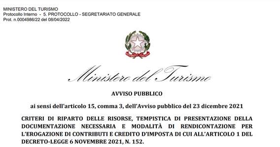 Superbonus turismo 2022: istruzioni sul calcolo degli incentivi e sui pagamenti