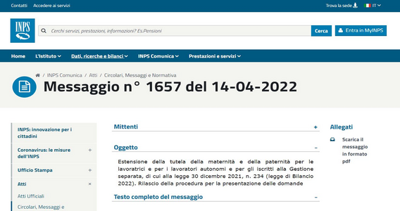 Congedo maternità e paternità: al via le domande di estensione per autonomi e Gestione separata