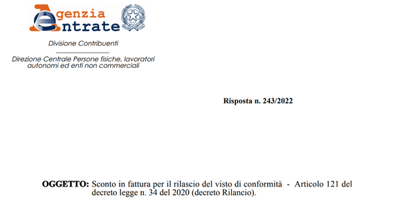 Sconto in fattura per il visto di conformità, tassato il compenso per i costi di cessione del credito