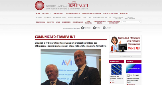 Visuristi e tributaristi siglano un protocollo d'intesa per ottimizzare i servizi