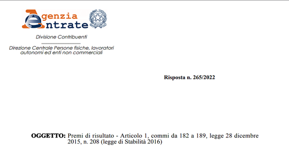 Premi di risultato: il regolamento aziendale non basta per la detassazione
