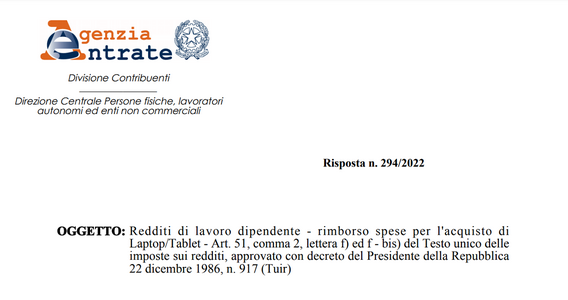 Benefit aziendali, quando è escluso dal reddito il rimborso spese per l'acquisto del pc per i figli?