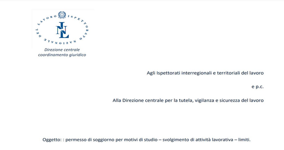 Permesso di soggiorno per motivi di studio: massimo 20 ore settimanali di lavoro per gli studenti extra UE