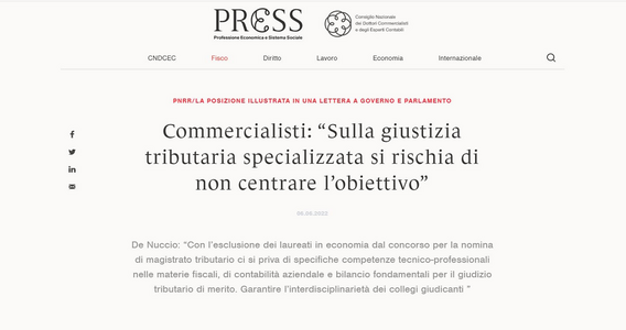 Riforma giustizia tributaria, CNDCEC: garantire l'interdisciplinarietà dei giudici
