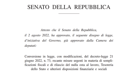Decreto Semplificazioni 2022, legge di conversione in Gazzetta Ufficiale: testo e novità