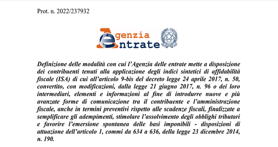 Partite IVA, lettere dell'Agenzia delle Entrate nel Cassetto Fiscale su 23 anomalie ISA