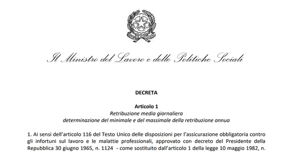 Infortunio sul lavoro e malattie professionali, rendite INAIL più alte dal 1° luglio 2022