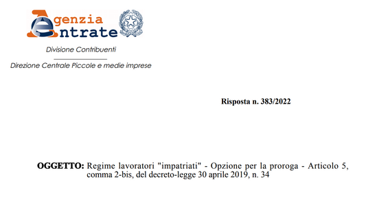 Regime impatriati: niente proroga se il versamento non è sufficiente, ma l'importo è recuperabile