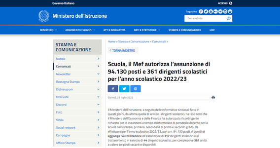 Assunzioni docenti: circa 95 mila posti per il 2022/23, ma mancano aspiranti nelle graduatorie