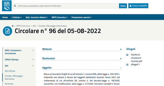 Bonus 1.000 euro lavoratori fragili: domanda INPS al via, scadenza il 30 novembre 2022