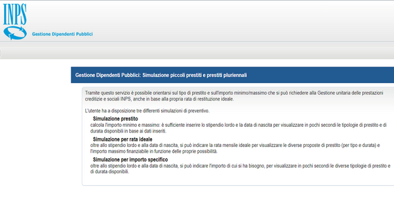 Prestiti INPS: online il nuovo servizio per la simulazione di importo e rate