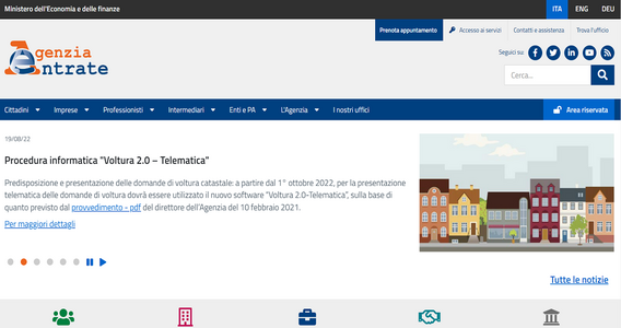 Voltura catastale, nuovo software dal 1° ottobre 2022