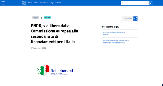 PNRR: altri 21 miliardi dall'UE, il punto sull'attuazione del Piano e gli obiettivi per il prossimo Governo