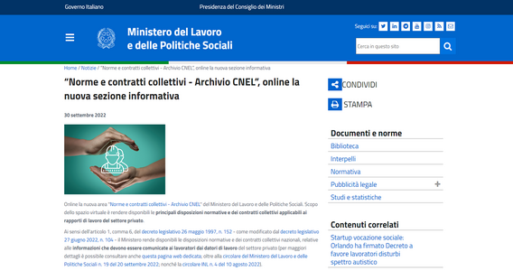 Trasparenza contratti di lavoro: arriva l'archivio di CCNL e norme