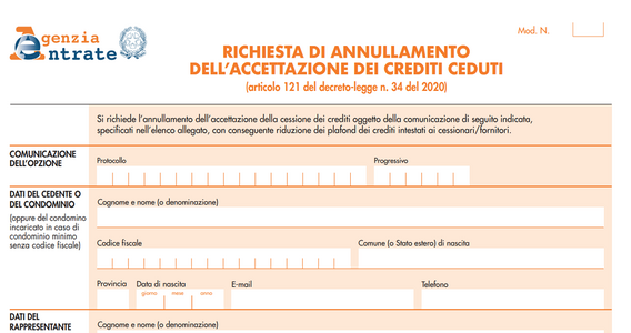 Comunicazione cessione del credito: come correggere gli errori