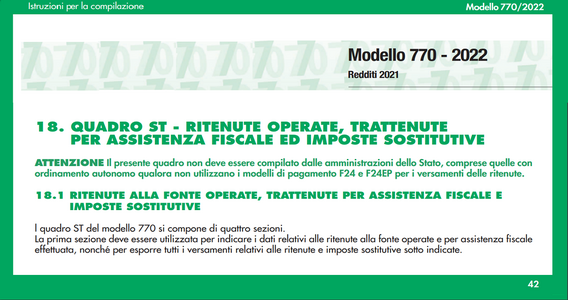 Quadro ST Modello 770/2022: le istruzioni per la compilazione
