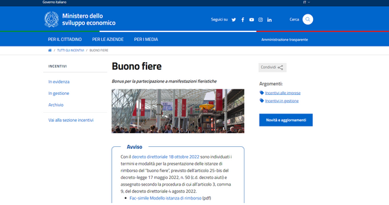 Bonus fiere 2022, istanza di rimborso entro la scadenza del 30 novembre: le istruzioni da seguire