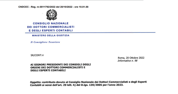 Albo dei commercialisti: fissato l'importo per il contributo annuale 2023